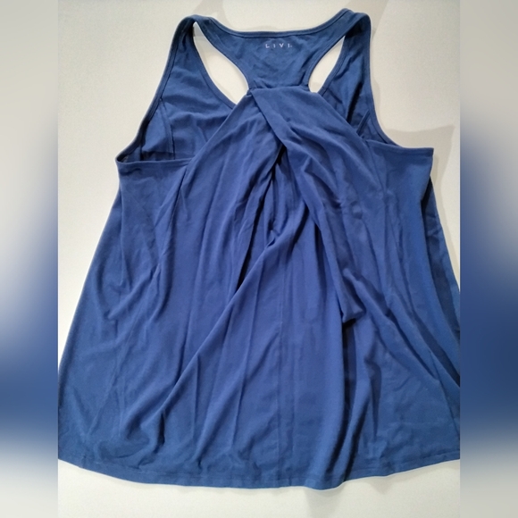Livi Racerback Tank Top Womens Size 18/20 Blue Flare Hem - Picture 5 of 8